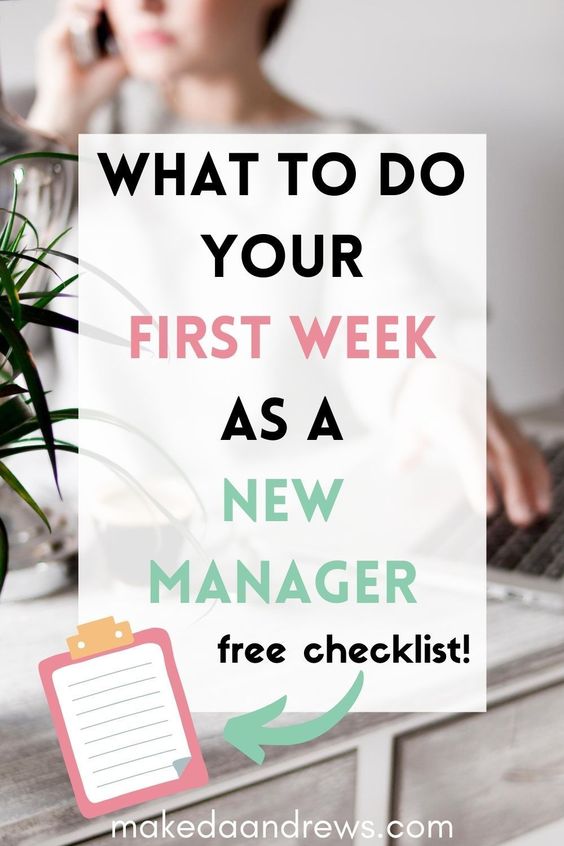 new manager checklist